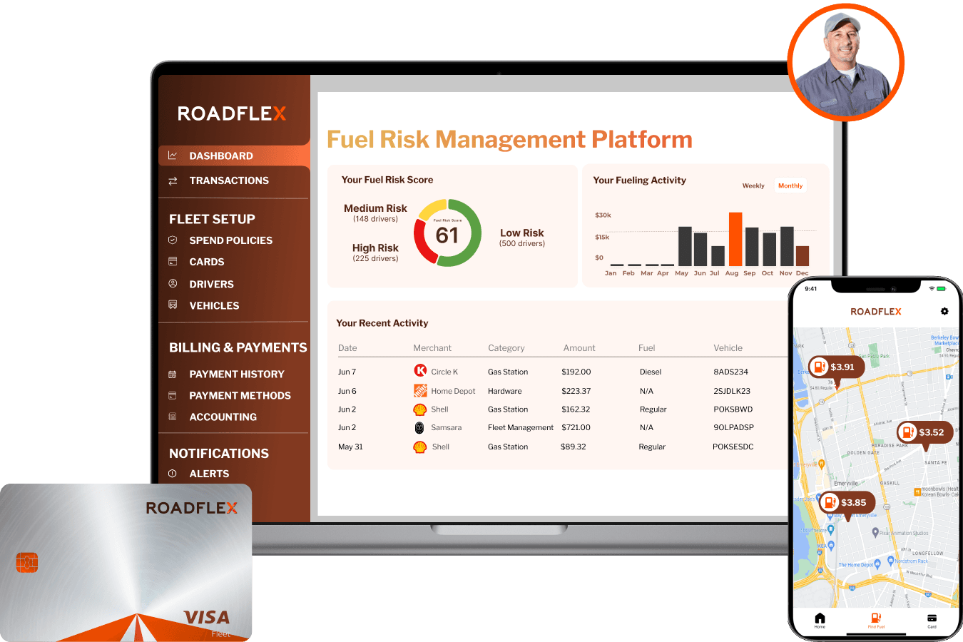 Roadflex dashboard